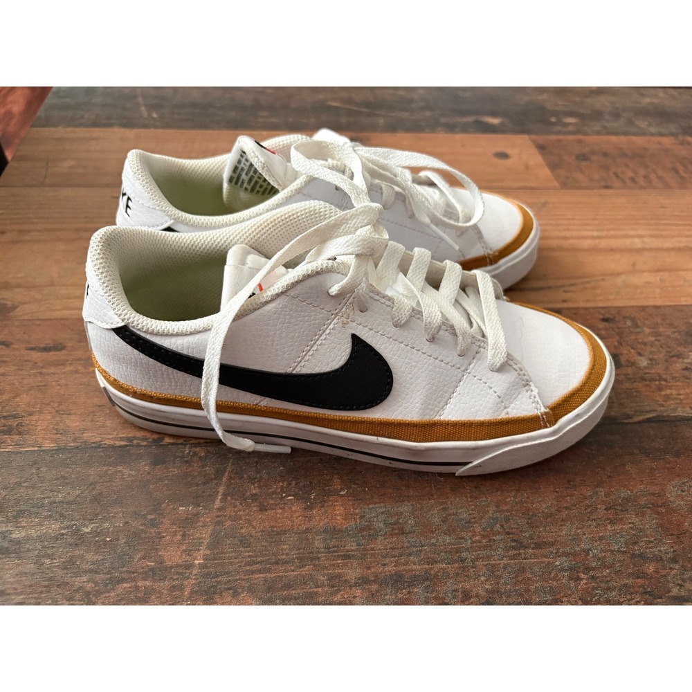 Nike Court Legacy Next Nature Womens Shoes White Black Ochre DH3161-100 Size 6 - Picture 4 of 11